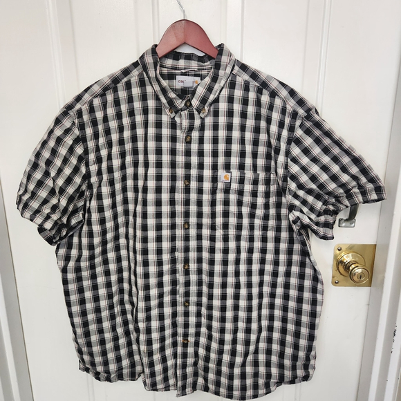Carhartt Other - Carhartt Black and White Gingham Casual relaxed fit Shirt size 2XL